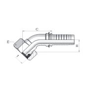 Фитинг DN 10 DKO-S (45) 20*1.5