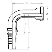 Фитинг interlock DN 25  SF (90) 41.3  (H150)